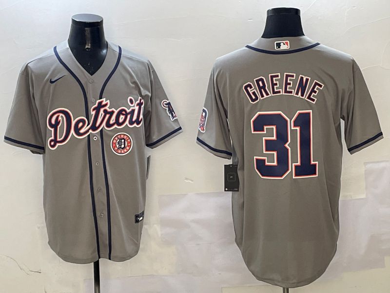 Men Detroit Tigers #31 Greene Grey Game 2025 Nike MLB Jersey style 3126